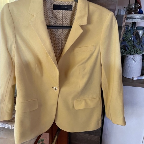Blazer / Pale yellow blazer jacket The Limited size med - Picture 3 of 13